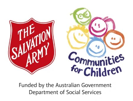 Salvation Army and Communities for Children funding logo